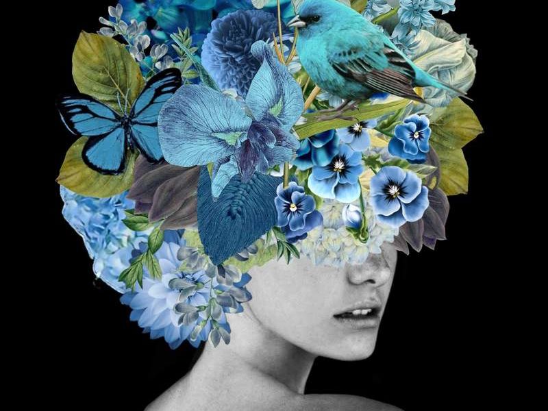 Arte Chileno - mascara azul - Conka Collage | ARTEX